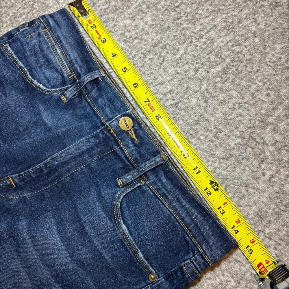 FRAME Women’s Le High Straight Jeans Size 31 Dark Wash Stretch High Rise Ankle - Picture 9 of 12